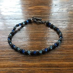 Blue crystal costume bracelet